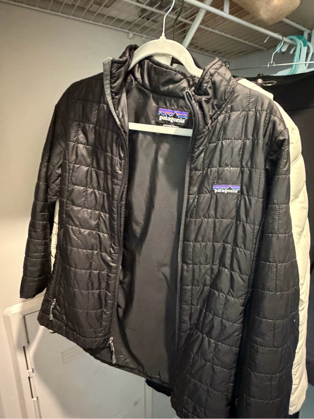 Patagonia Black Quilted Hooded Puffer Jacket